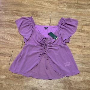 Wild Fable Lavender Ruched Blouse